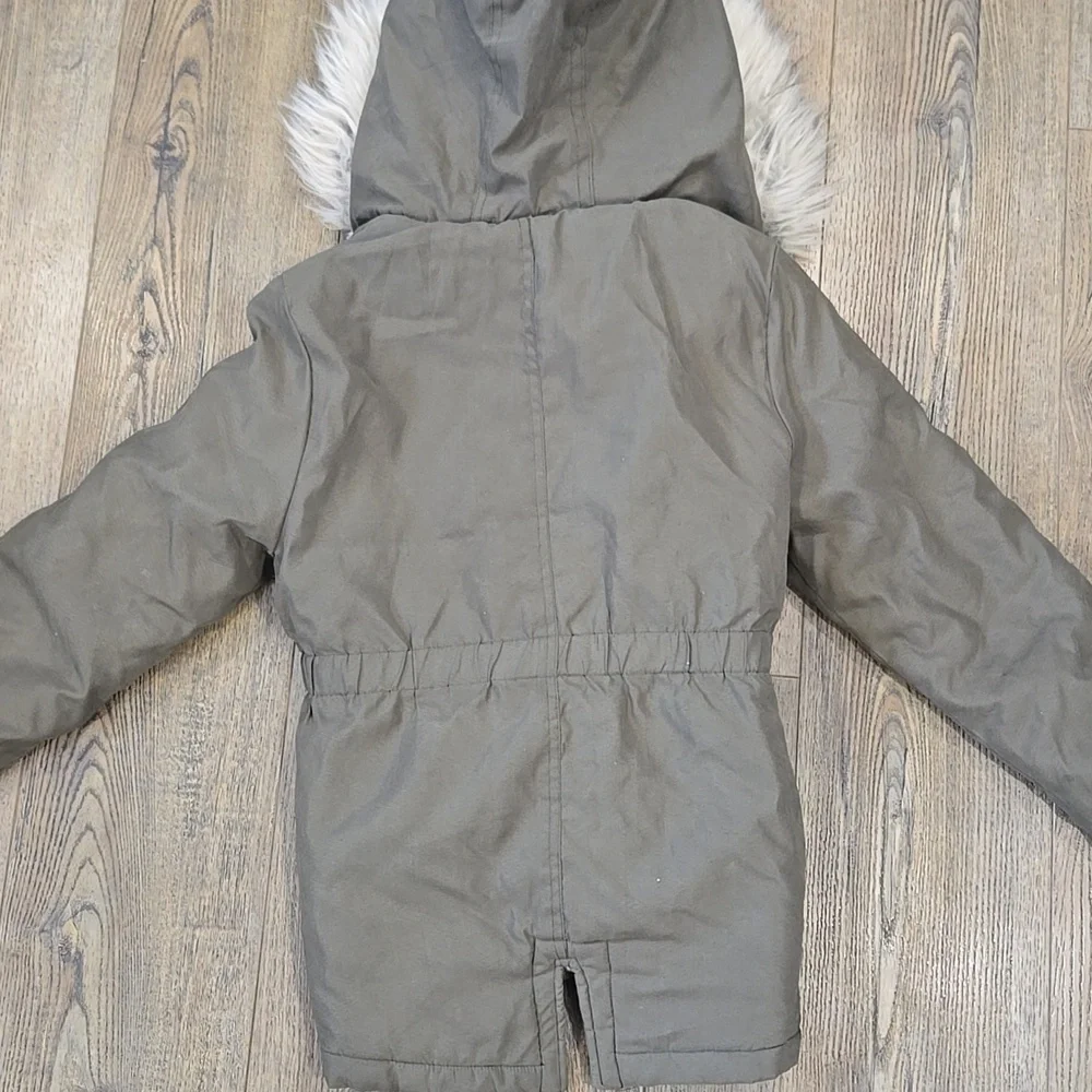 Rothschild | Olive Green Hooded Girls Coat Size Medium